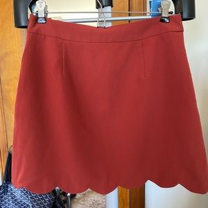 ASOS A Line Scalloped Hem Mini Skirt